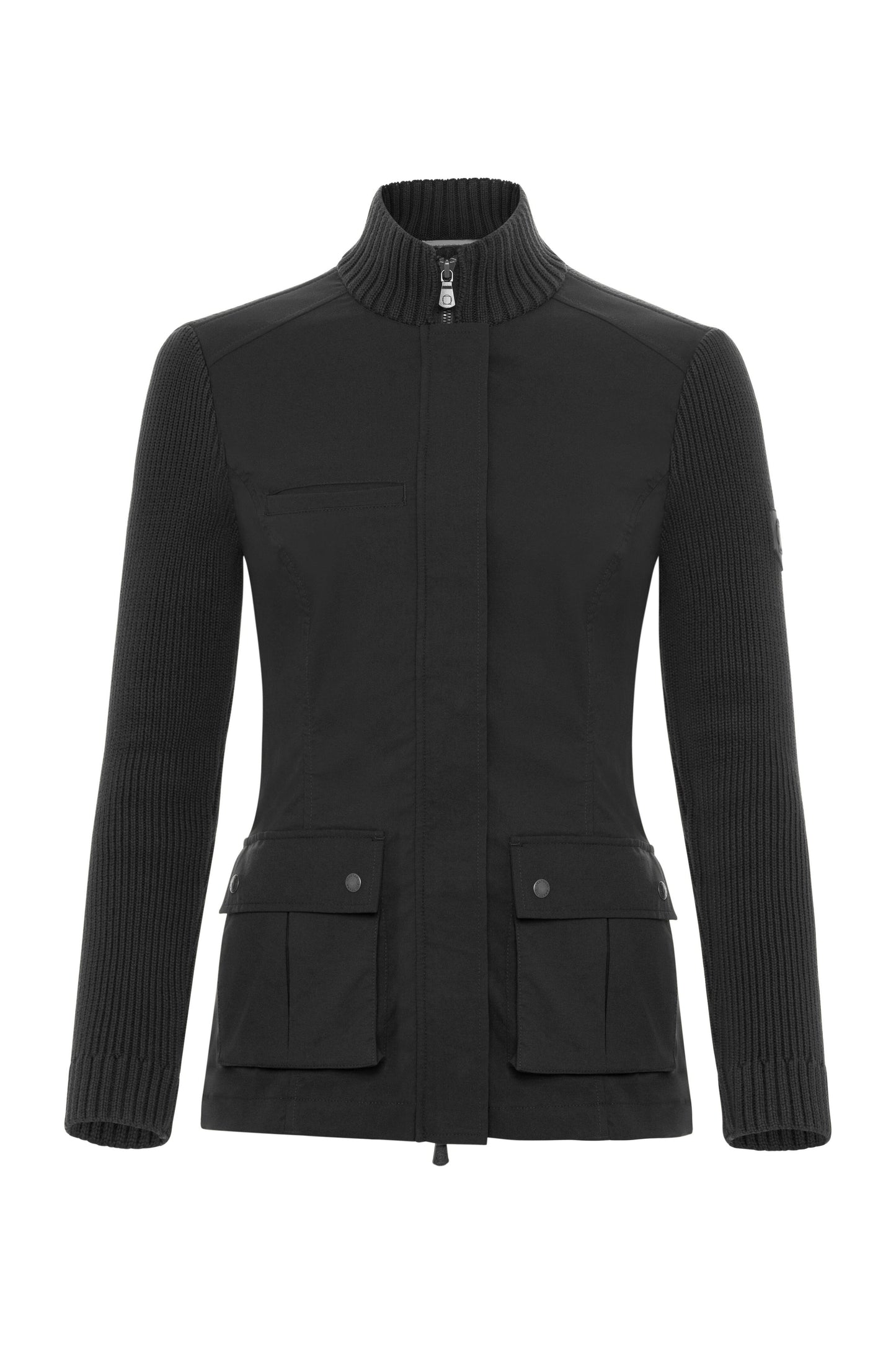 Sweater Kenya Knit Safari Jacket in Black