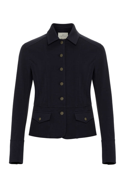 Caprice Ponte Cropped Tailored Jacket