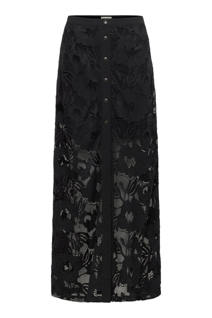Ariel Ultralight & Lace Button Down Maxi Skirt