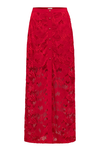 Ariel Ultralight & Lace Button Down Maxi Skirt