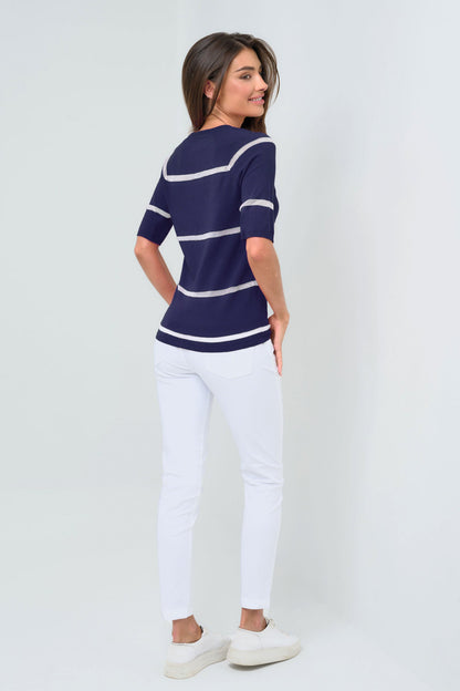 Campbell Sheer Stripe Pullover Top