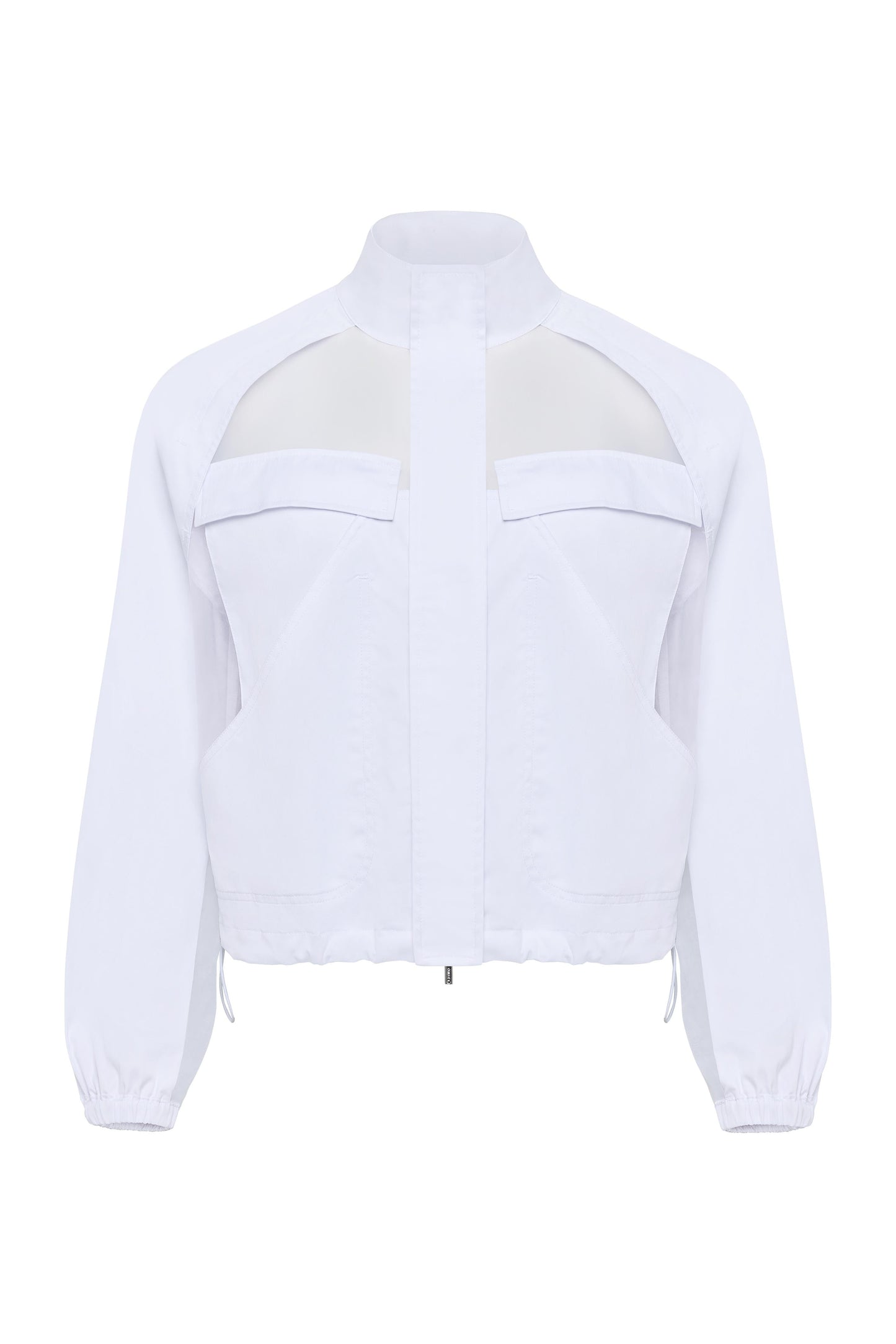 Crystal Stretch Poplin & Organza Jacket