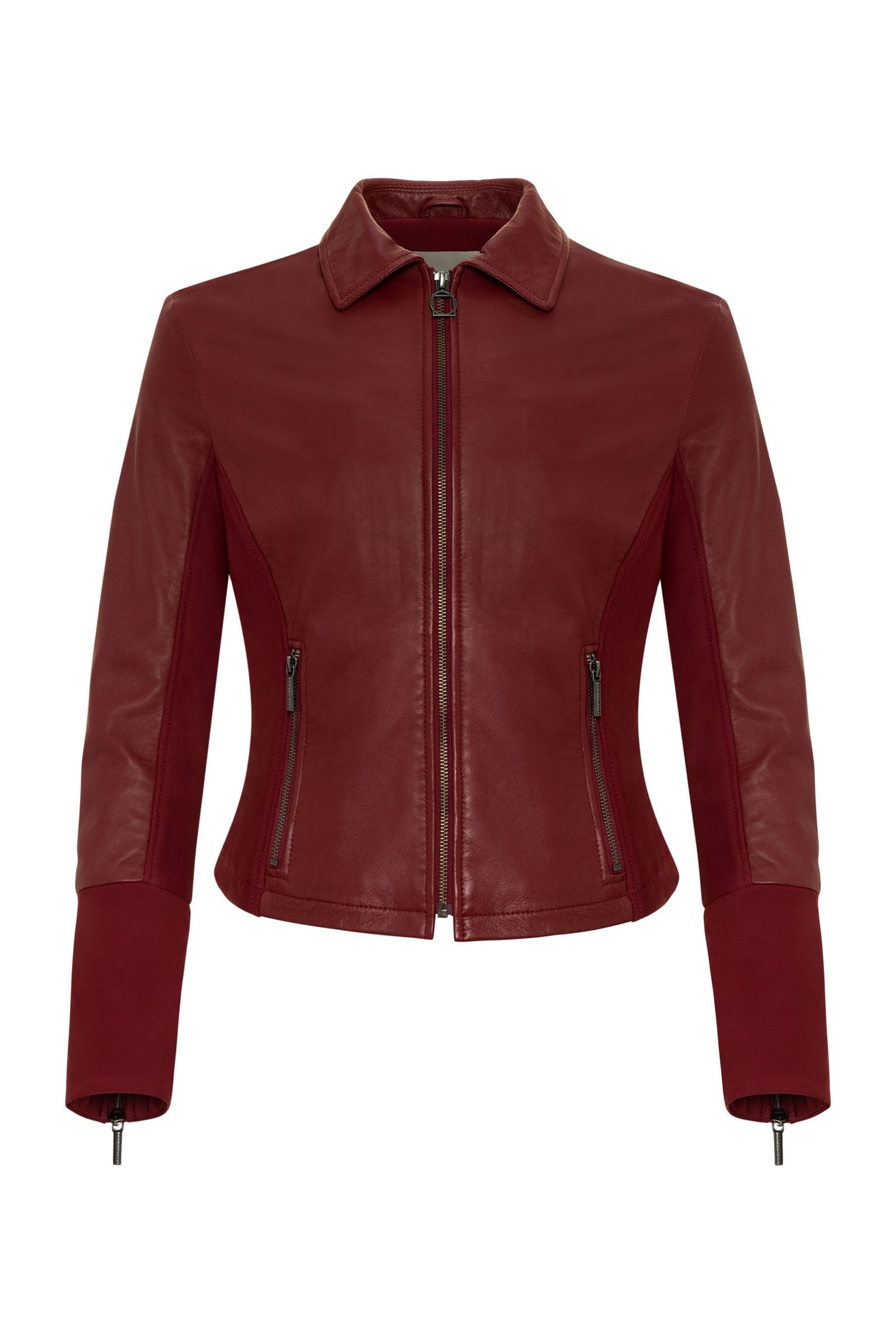 Dill Leather Jacket With Fleece Lined Panels