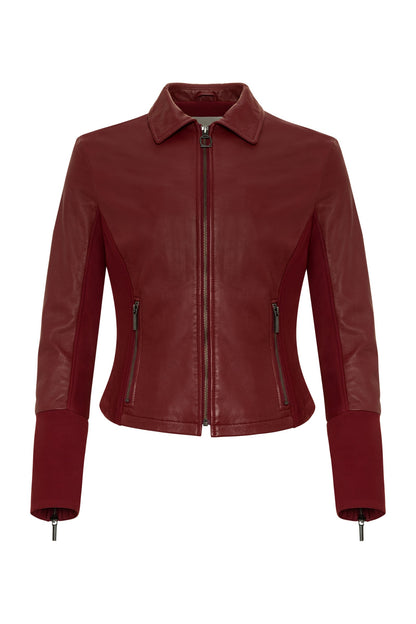 Dill Leather Jacket With Fleece Lined Panels