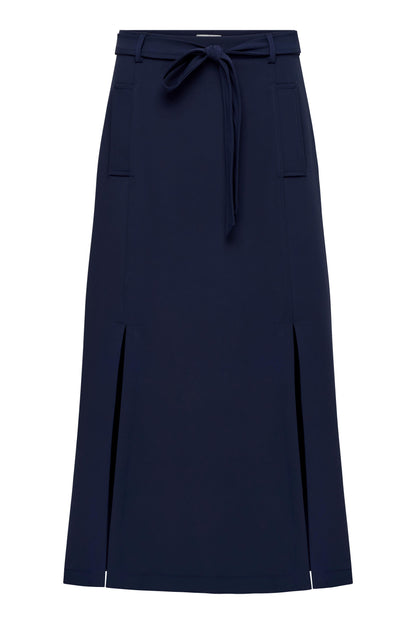 Galina Performance Twill Belted Skirt