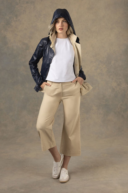 Ivanna Performance Cotton Cropped Flare Pant