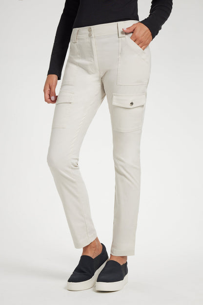 Kate Skinny Cargo Pant in Stone