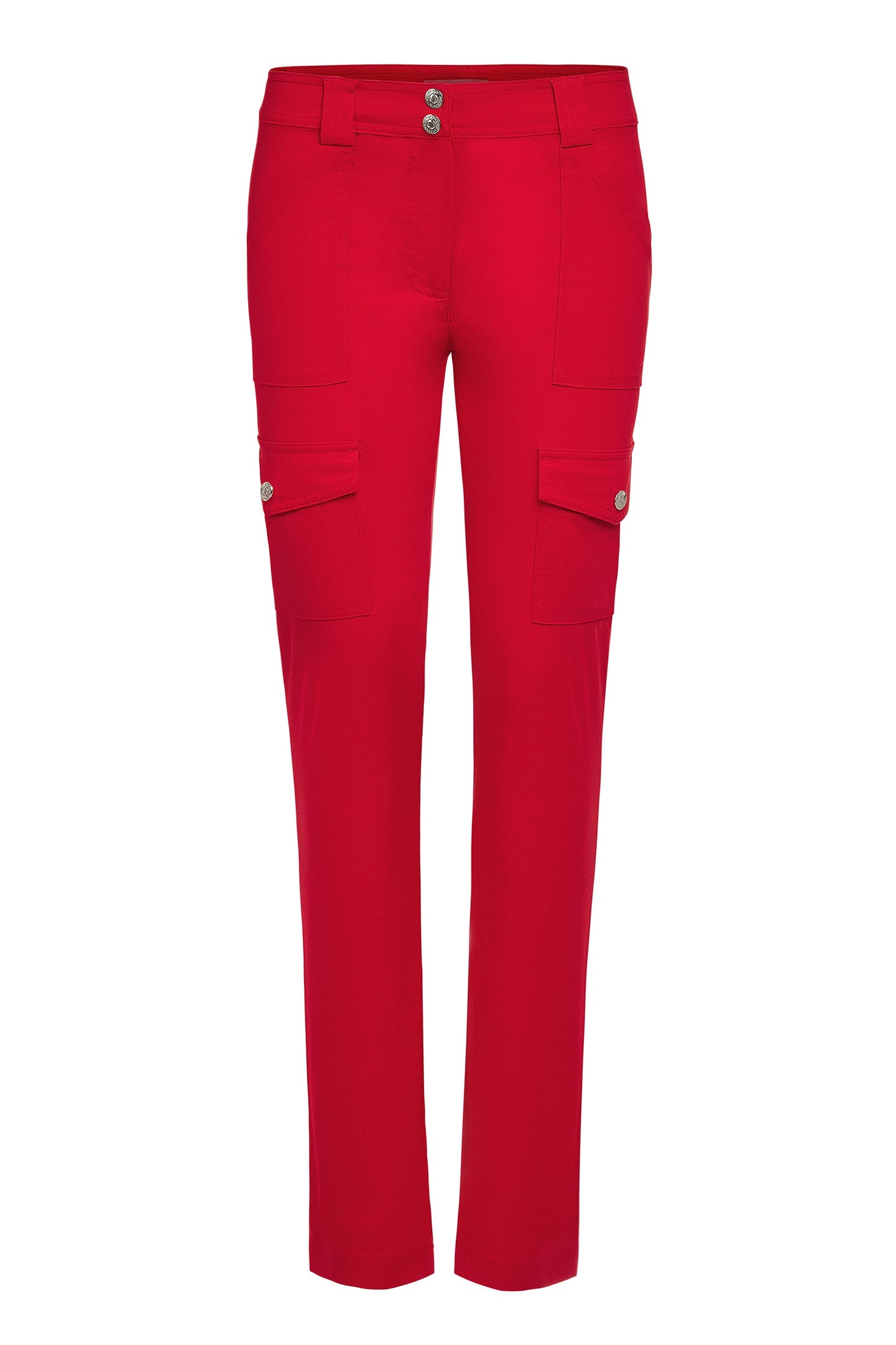 Kate Skinny Cargo Lightweight Pant in Red