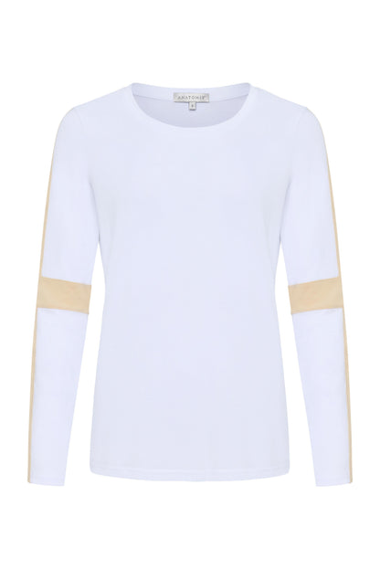Kensley Contrast Sleeve Pima Top