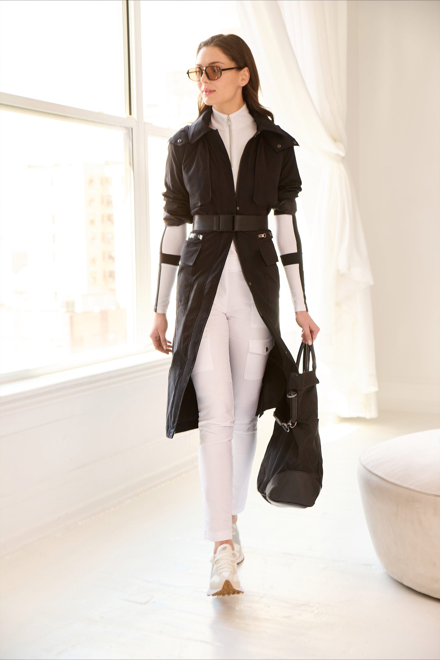 Kenya Waterproof Trench Coat with Removable Hood & Belt
