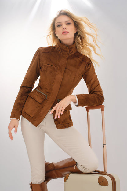 Kenya Faux Suede Safari Jacket Anniversary Edition
