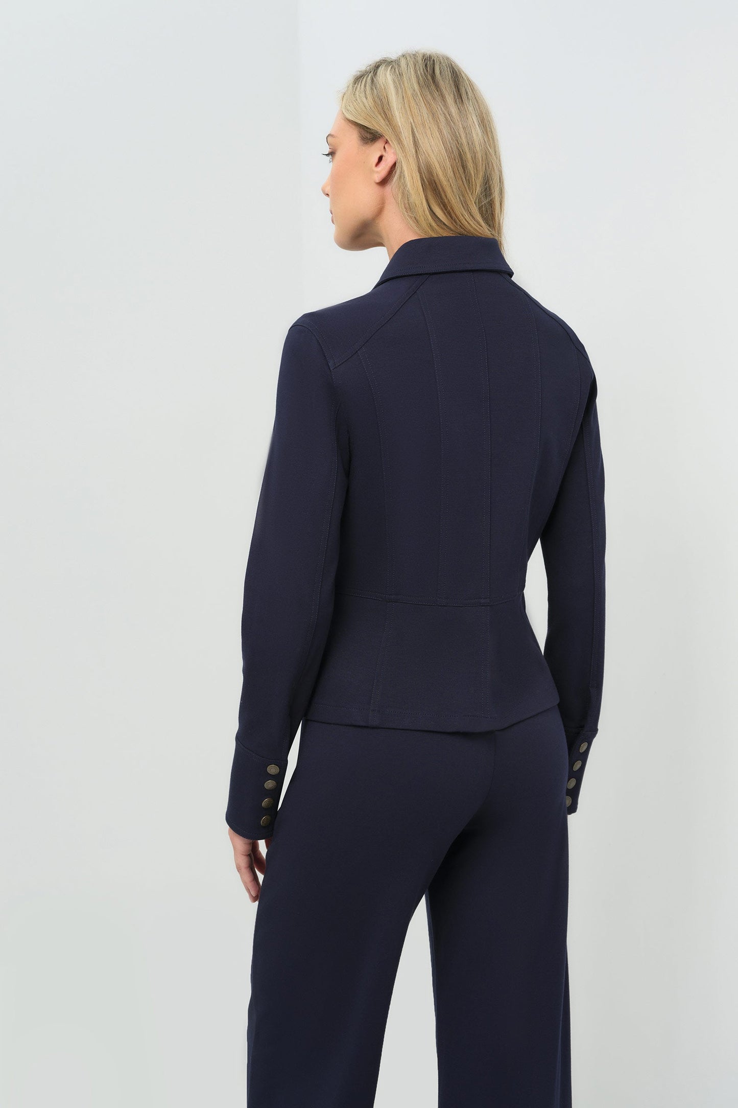 Caprice Ponte Cropped Tailored Jacket