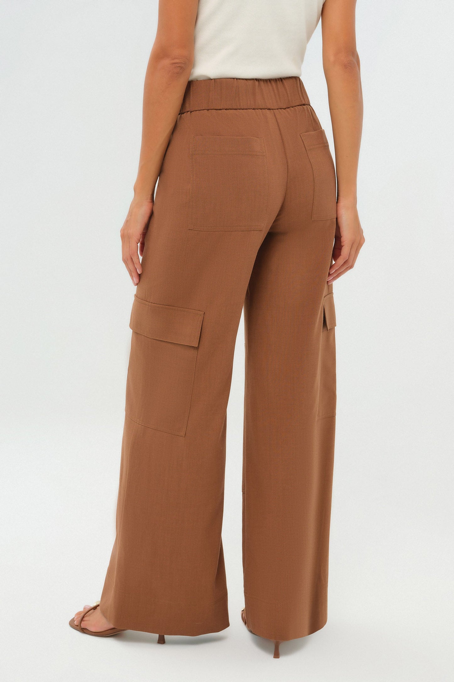 Herron Woven Cargo Wide Leg Pull-On Pant