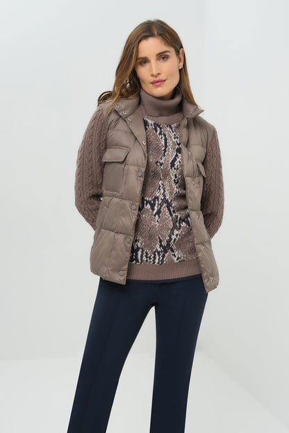 Printed Archer Removable Turtleneck Sweater