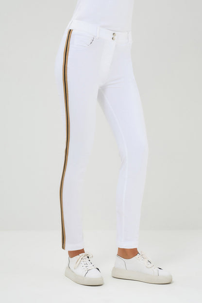 Luli Stripe Performance Cotton Skinny Pant