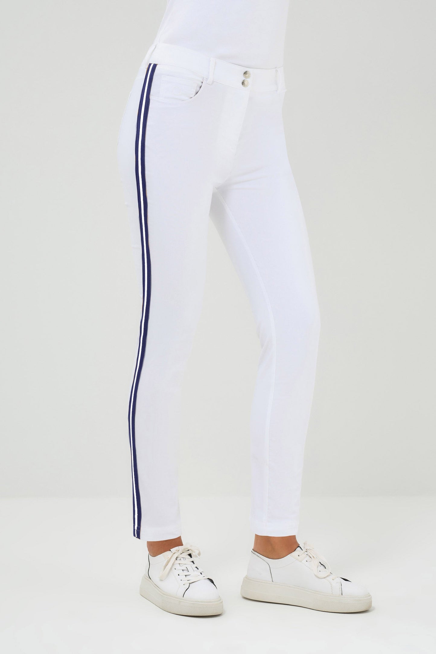 Luli Stripe Performance Cotton Skinny Pant