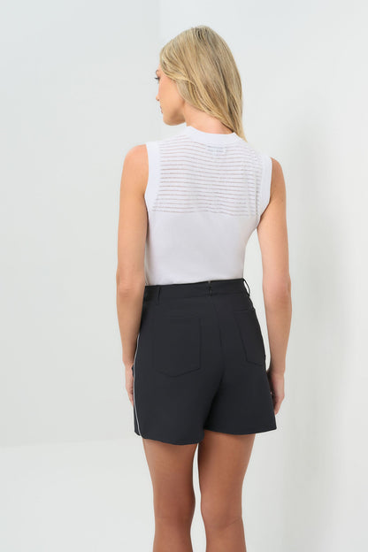 Laurel Performance Twill Skort with Side Stripe