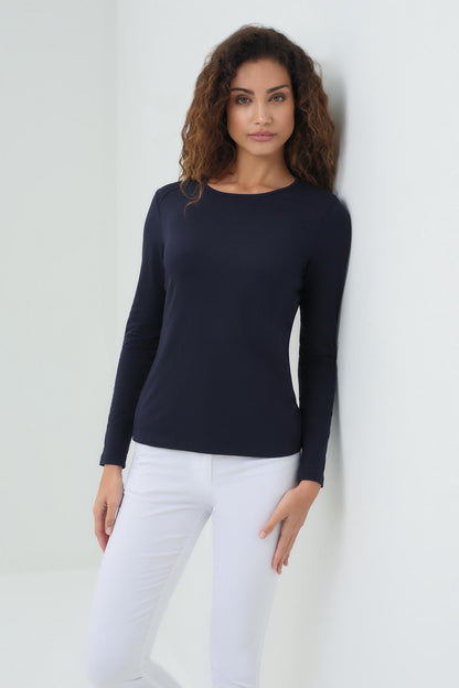 Tony Pima Cotton Long-Sleeve Top
