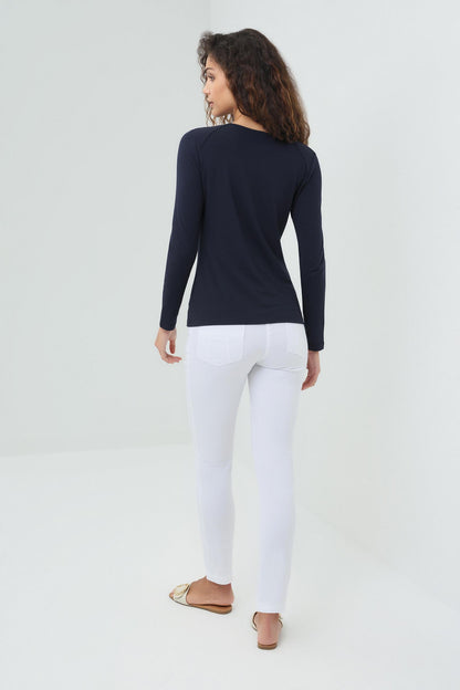 Tony Pima Cotton Long-Sleeve Top
