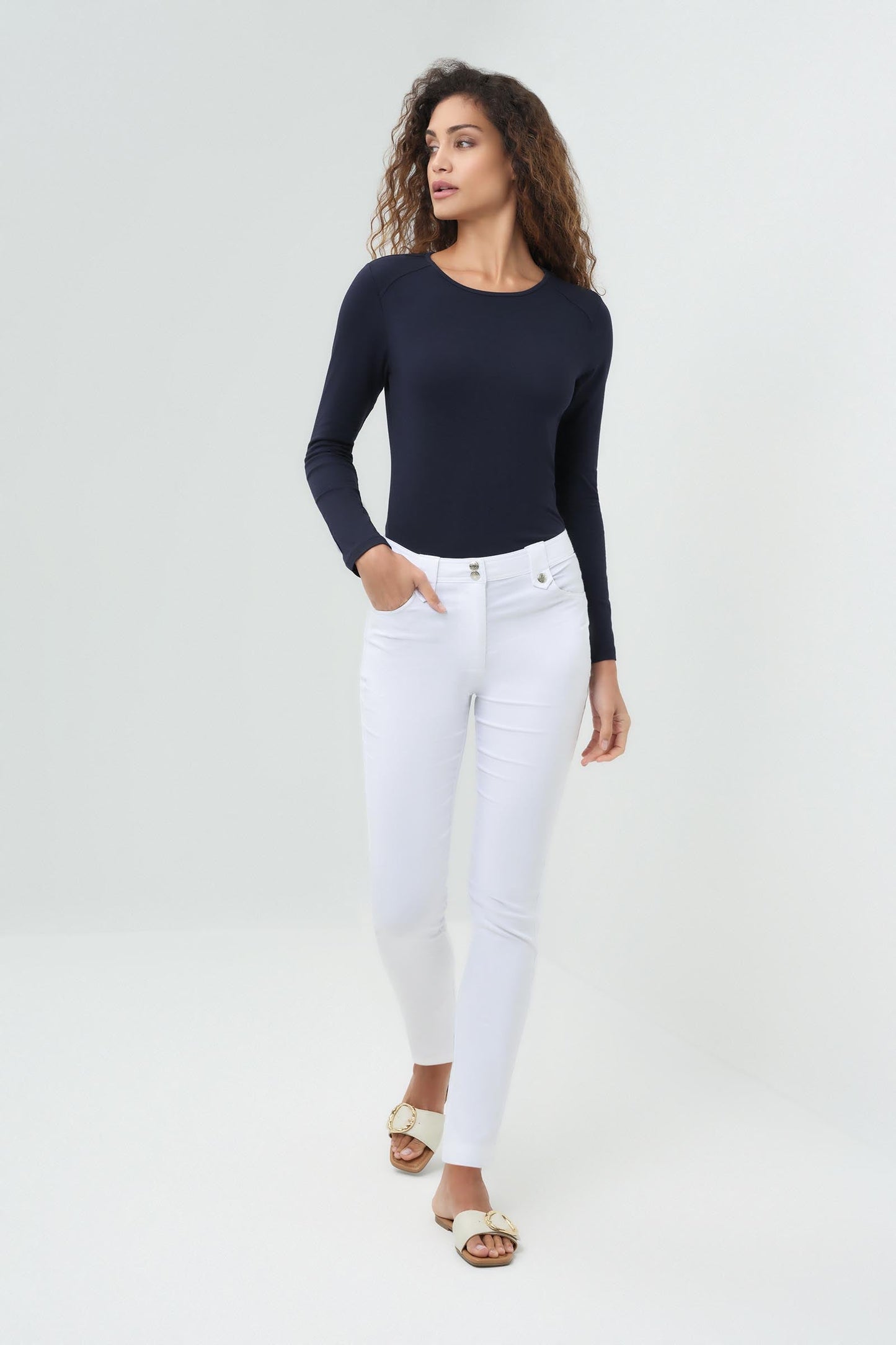 Tony Pima Cotton Long-Sleeve Top