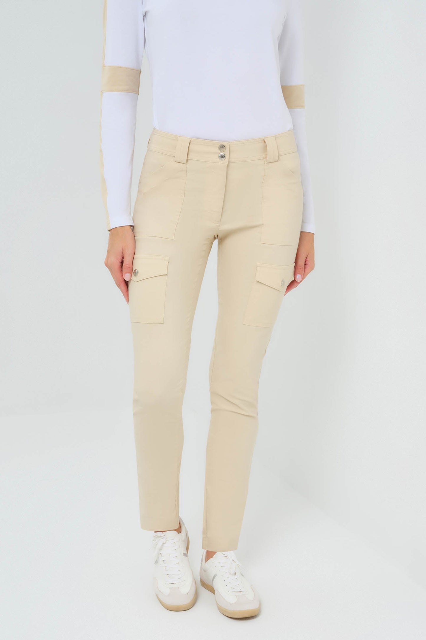 Kate Skinny Cargo Pant in Wheat