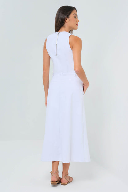 Galina Performance Twill Belted Skirt