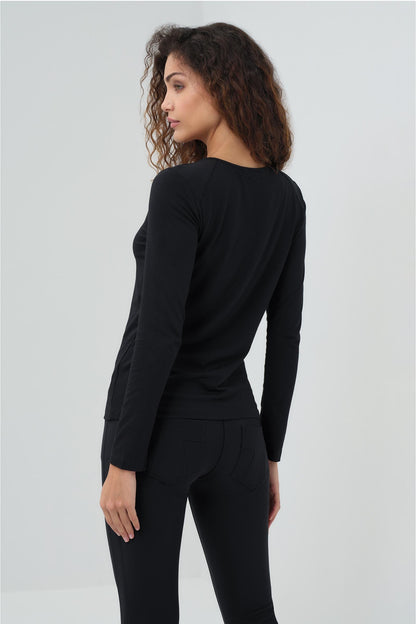 Tony Pima Cotton Long-Sleeve Top