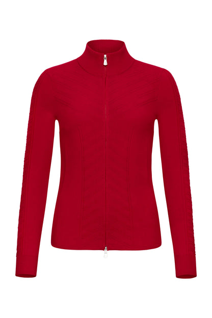 Noelle Sweater Zip Up Top