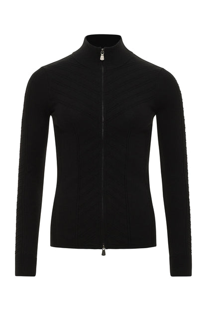 Noelle Sweater Zip Up Top