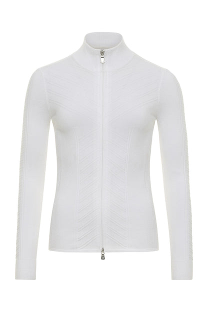 Noelle Sweater Zip Up Top