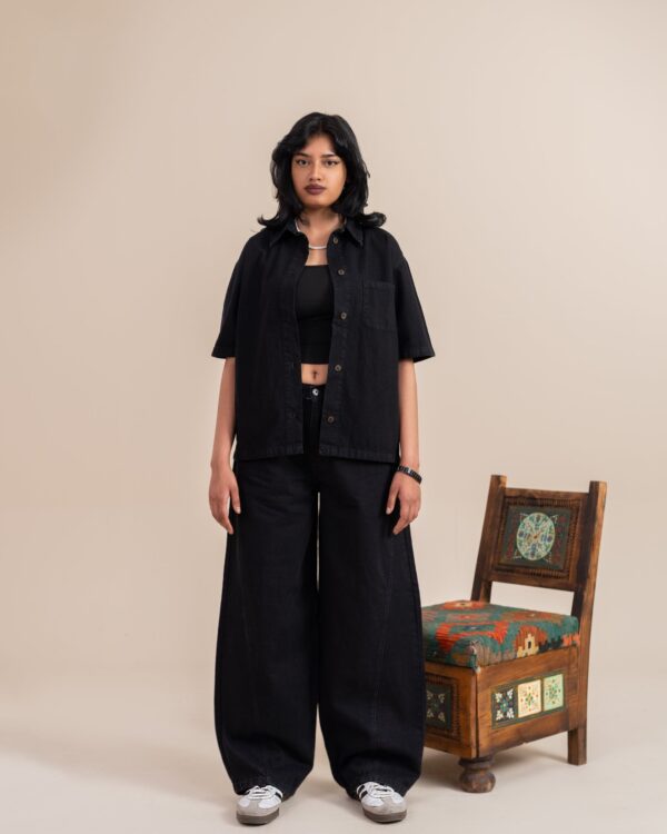 Charcoal Black Barrel Jeans | Fashionable Frequent Flyer